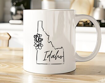 Idaho Mug | ID Coffee Cup | ID State Tea Cup | State Map Gift | View all our 50 State Mugs