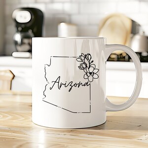Arizona Mug | AZ Coffee Cup | AZ State Tea Cup | State Map Gift | View all our 50 State Mugs