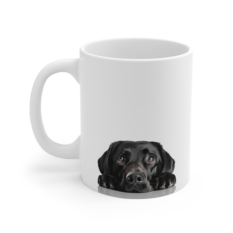 Labrador Retriever Peeking Portrait Mug | Labrador Retriever Portrait Mug | Dog Lover Gift Coffee Cup | Dog Owner Tea Cup Gift image 3