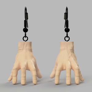 Hand Earrings, Halloween Jewelry, Quirky Unique Earrings, Realistic Statement Earrings - Hypoallergenic Dangle Earrings