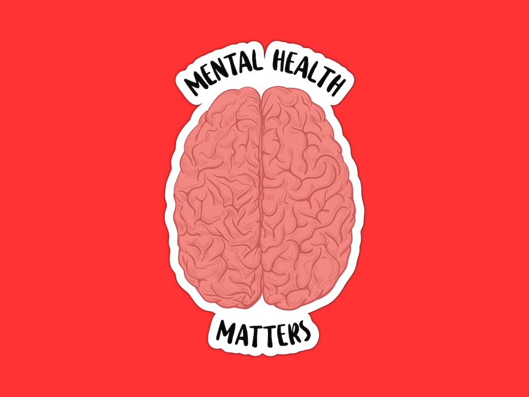 Mental Health Matters Sticker: Brain Design Awareness Decal - Etsy