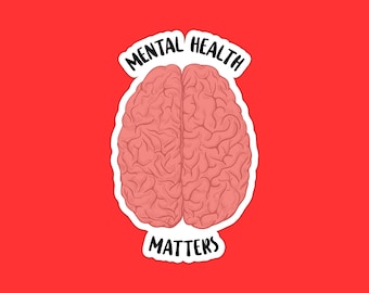 Mental Health Matters Sticker: Brain Design Awareness Decal