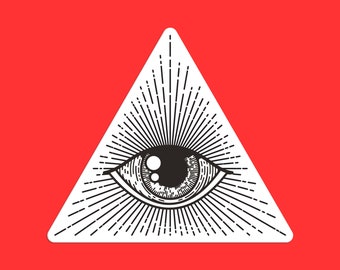 All Seeing Eye Sticker - Mystical Occult Symbol for Laptop, Car, or Home Decor