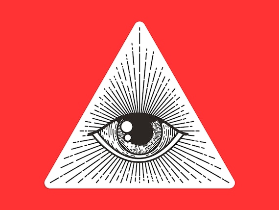 All Seeing Eye Sticker - Mystical Occult Symbol for Laptop, Car, or Home Decor