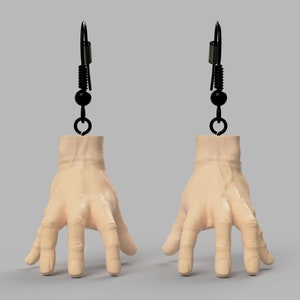 Hand Earrings, Quirky Unique Jewelry, Realistic Statement Earrings, Handmade Novelty Earrings - Hypoallergenic Dangle Earrings