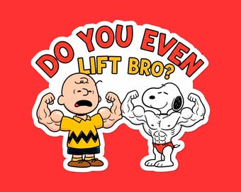 Do You Even Lift Bro Sticker | Funny Gym Humor Vinyl Decal | Weightlifting Parody Laptop Sticker | Fitness Gift