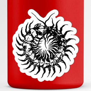 Creepy Centipede Sticker - Gothic Insect Design for Horror Enthusiasts