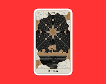 The Star Tarot Card Sticker: Mystical Occult Design