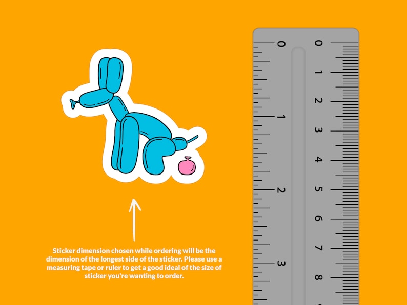 Pooping Balloon Dog Sticker - Etsy