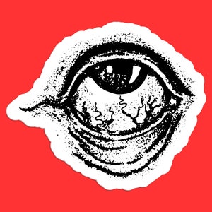 Creepy Eyeball Sticker - Gothic Horror Halloween Decor