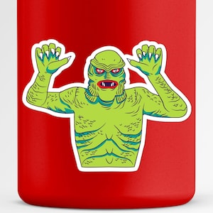 Creature from the Black Lagoon Sticker, Classic Monster Design, Horror Movie Decal