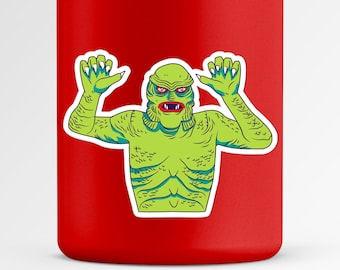 Creature from the Black Lagoon Sticker, Classic Monster Design, Horror Movie Decal