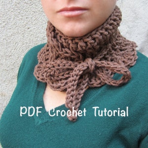 Neck warmer crochet pattern, neck warmer tutorial, crochet cowl pattern, diy crochet cowl, neck warmer pdf pattern, adjustable neck warmer image 1