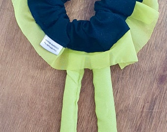 Witch Legs Hair Scrunchie: Repurposed Fabric, Halloween Costume