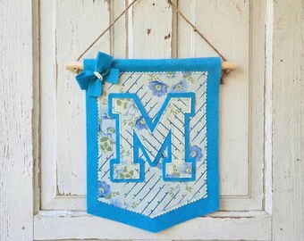 Personalised Initial Felt Banner | Handmade Nursery Decor