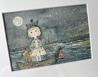 Remy: Original Watercolor Painting Print (5x7)