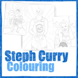 Dibujos para colorear de Stephen Curry, póster de Stephen Curry, Golden State Warriors, baloncesto, NBA