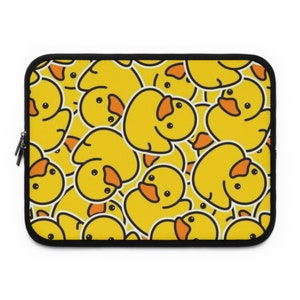 Funda para computadora portátil de 13, 14, 15 y 17 pulgadas con diseño de patos amarillos, bonita funda para computadora portátil, funda para computadora portátil, funda para MacBook, regalo para un compañero de trabajo, regalo para ella