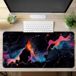 Desk Mat Abstraction 9, gaming mouse mat, abstract Keyboard Laptop Office Desk Pad, modern large mousepad, ART XXL extended deskpad