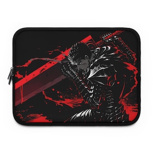 Anime Guts Berserk Dark Laptop sleeve 13, 14, 15, 17 inch laptop bag, laptop cover, Anime macbook sleeve, manga gift for coworker
