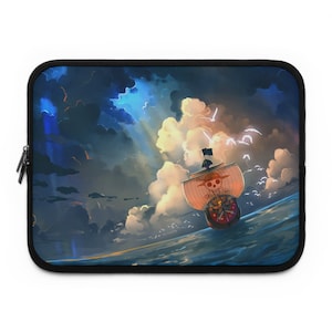Anime Ship Laptop sleeve 13, 14, 15, 17 inch laptop bag, laptop accessories, laptop cover, Anime macbook sleeve manga gift for coworker