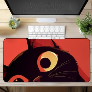 Mouse Pad Cute Kitty, Fanny Gaming Mouse Mat, Keyboard Laptop Gaming Desk Pad,  Mousepad Large, Unique XXL Desk Mat, Desk Accessories