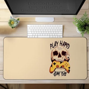 Gaming Mouse Pad Play Hard, fanny gaming mouse mat, Keyboard Laptop Gaming Desk Pad,  mousepad large, unique XXL desk pad, desk accessories