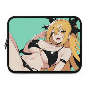 Anime Girl in Bikini 2 Laptop sleeve 13, 14, 15, 17 inch laptop bag, laptop cover, Anime macbook sleeve, manga gift for coworker