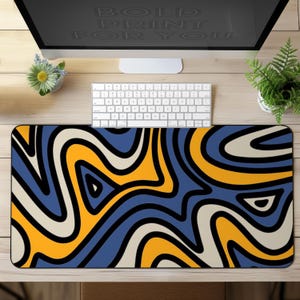 Desk Mat Abstraction 8, gaming mouse mat, abstract Keyboard Laptop Office Desk Pad, modern large mousepad, ART XXL extended deskpad