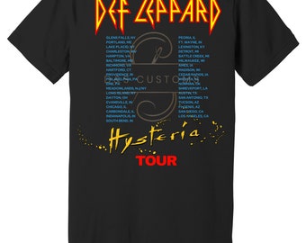 Deff Leppard Hysteria Tour Date PNG - Etsy