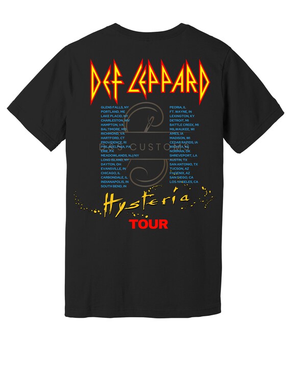 Deff Leppard Hysteria Tour Date PNG - Etsy