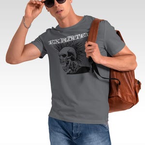Vintage Punk Rock T-Shirt The Exploited Band Tee Authentic Punk Band Shirt Vintage Music T-Shirt Skull Logo Punk Tee