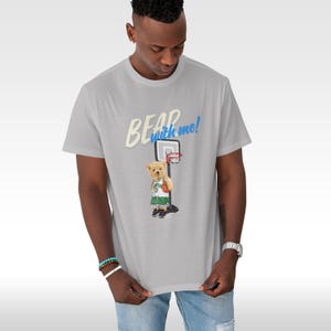 Teddy Bear Shirt – Cute Bear T-Shirt, Funny Bear Shirt, Sporty Bear Lover Gift, Teddy Bear Clothes, Basketball Bear Tee for Men & Women