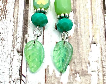 Beaded Spring Garden Handmade Earrings