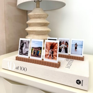 Instax Mini & Polaroid Film Photo Stand Set of 2 – Holds 3 Minis or 2 Polaroids – Modern Display for Instant Photos – Gift for Photographer