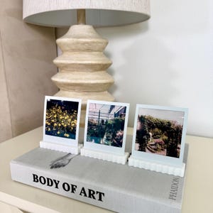 Polaroid Photo Stand Set of 3 – Display Holders for SX-70, 600 & i-Type Polaroid Film – Modern Instant Film Decor – Gift for Photographer