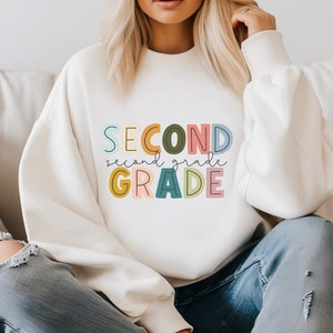 Second Grade Teacher Sweatshirt, 2nd Grade Teacher Shirt, 2nd Grade TShirt, Second Grade Shirt, Elementary School, Teaching Tee, Sweater