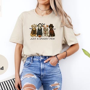 Halloween Dog Shirt, Spooky Paw Tshirt, Funny Scary Dogs Tee, Dog Lover Halloween Sweatshirt, Cozy Fall Dog Tee