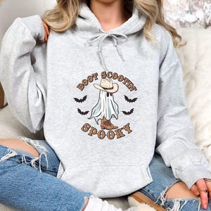 Halloween Ghost Hoodie,  Halloween Party Shirt, Spooky Season Shirt, Fall Shirt, Autumn Shirt, Halloween Women&#39;s Shirt, Halloween Hoodie