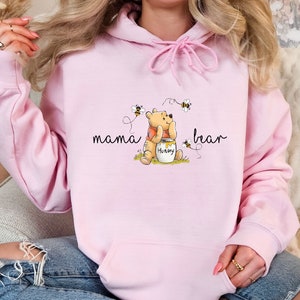 Winnie The Pooh Mama Bär Hoodie, süßer Mama Bär Hoodie, trendiges Mutter T-Shirt, Pooh Mama Bär Hoodie, trendiges Mutter Geschenk, Muttertagsgeschenk