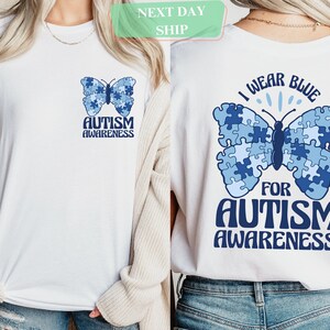 I Wear Blue For Autism Awareness T-shirt, Autism Month Shirt, We Wear Blue Awareness Shirt, Autism Awareness Month Tshirt
