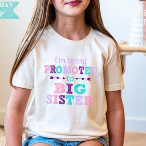 Promoted to Big Sister Shirt, Cute Announcement Kids Shirt, Big Sister Tee