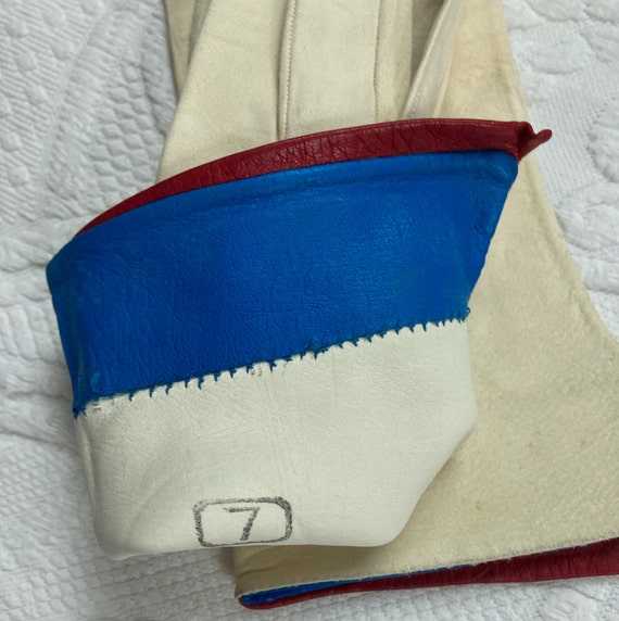 white kid gloves . Kid Leather Gloves . Short kid… - image 7