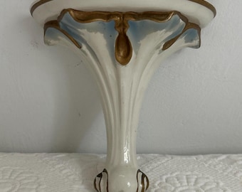 Vintage 40er Jahre Keramik Wandregal: Hollywood Glam Decor