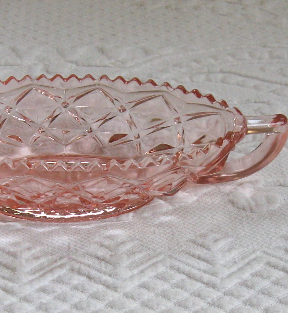 Vintage Pink Depression Glass CANDY DISH 1930s Etsy