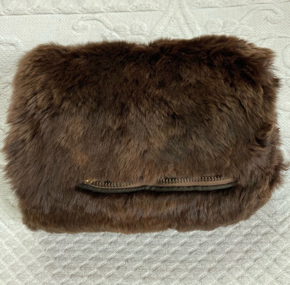 Girls fur muff . 40s child fur muff . rabbit fur … - image 4