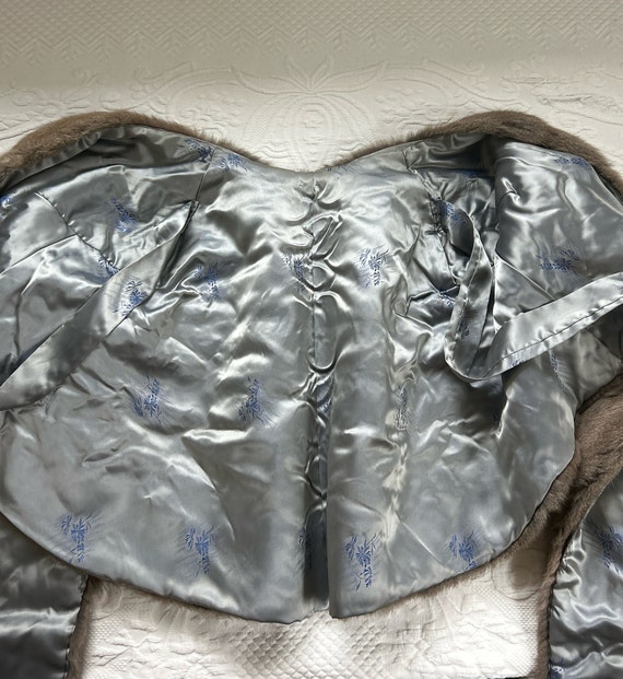 grey-brown fur wrap . retro fur shawl . 50s fur c… - image 5