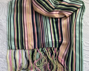 striped silk scarf