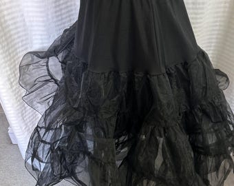 vintage schwarzer Petticoat . Square Dancing.  50er Jahre Rockabilly Tüllrock