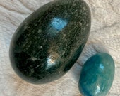onyx egg . marble eggs . lot of 2 . stone eggs . made in Mexico